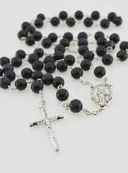 Rozenkrans Wonderdadige Medaille Zwarte Kralen