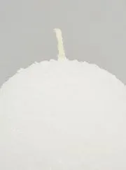 Decoratieve Bol Kaars met Ijskristallen 8cm - Wit