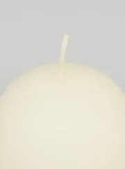 Decoratieve Bolkaars 80mm - Ivoorkleurig