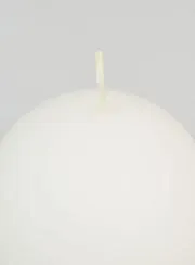 Decoratieve Bolkaars 80mm - Wit