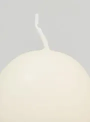 Decoratieve Bolkaars 60mm - Ivoorkleurig