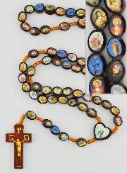Houten Rozenkrans van Maria Wonderdadige - 60cm