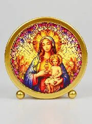 Verlichte Icoon - Maria met Kind