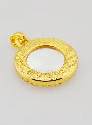 Hanger Heilige Michaël Messing en Parelmoer - 22 mm