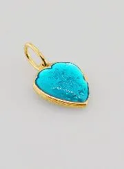 Blauwe Wonderdadige Medaille in Hartvorm – 10mm