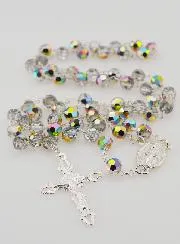 Rozenkrans Maria Wonderdadige 925 Zilver en Kristal