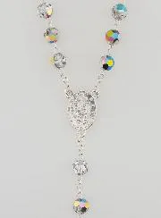 Rozenkrans Maria Wonderdadige 925 Zilver en Kristal