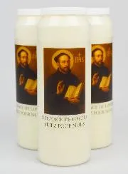 Set van 3 Noveenkaarsen tot Heilige Ignatius van Loyola