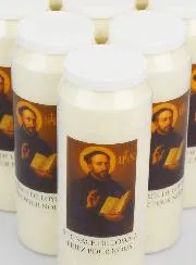 Set van 20 Noveenkaarsen tot Sint Ignatius van Loyola