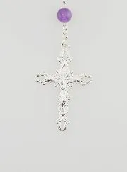 Rozenkrans Maria Wonderdadige - Amethist en 925 Zilver