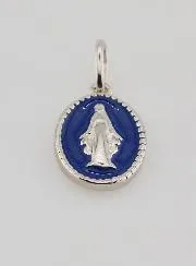 Wonderdadige Medaille Zilver en Blauw Emaille