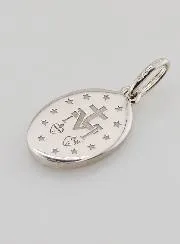 Wonderdadige Medaille Zilver en Blauw Emaille