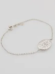 Armband met Wonderdadige Medaille - Zilver en Blauw Emaille