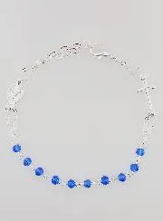 Armband Tientje Wonderdadige Medaille en Kruis - Blauw