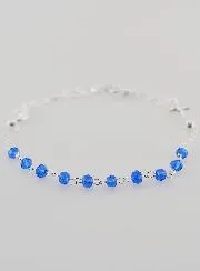 Armband Tientje Wonderdadige Medaille en Kruis - Blauw