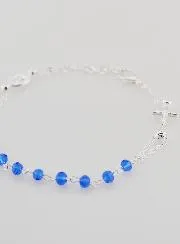 Armband Tientje Wonderdadige Medaille en Kruis - Blauw