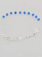 Armband Tientje Wonderdadige Medaille en Kruis - Blauw