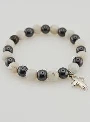 Edelsteen Armband - Hematiet en Maansteen