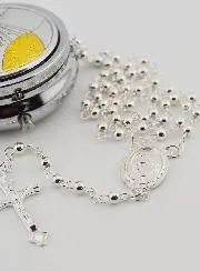 Rozenkransdoosje Vormsel met Rozenkrans