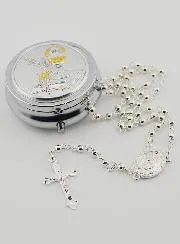 Communie Rozenkransdoosje met Rozenkrans