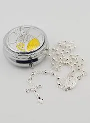 Vormsel Geschenk Rozenkransdoosje en Rozenkrans