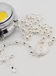 Vormsel Geschenk Rozenkransdoosje en Rozenkrans