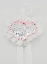 Doopcadeau - Medaillon voor Babywieg met Hart en Bescherm Engel