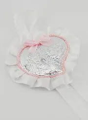 Doopcadeau - Medaillon voor Babywieg met Hart en Bescherm Engel