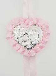 Doopcadeau -  Medaillon voor Babywieg Maria met Kind