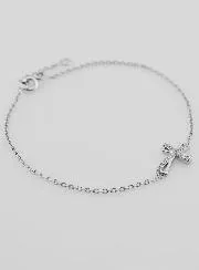 Religieuze Armband Zilver en Kruis met Strass