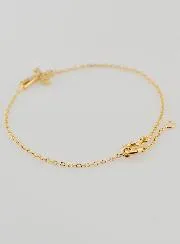 Religieuze Armband Verguld met Strass Kruisje