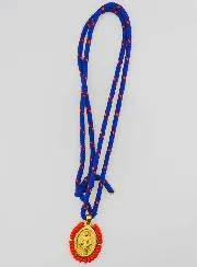Ketting Koord Wonderdadige Medaille en Rode Kralen