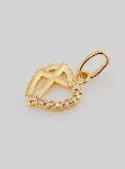 Vergulde Hanger met Hart en Kruis