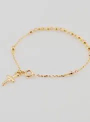 Religieuze Armband met Kruis - Verguld