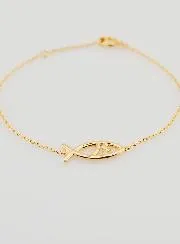Religieuze Armband Ichthus - Verguld