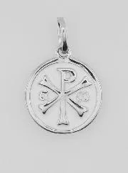 Hanger Christus Monogram Zilver en Emaille - 15mm