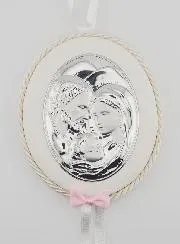 Doopcadeau voor Meisje -  Medaillon voor Babywieg Heilige Familie