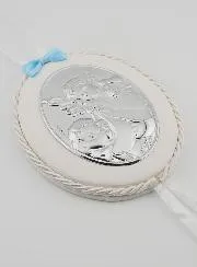 Doopgeschenk voor Jongen - Medaillon voor Babywieg Engel en Lantaarn