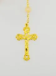 Rozenkrans Maria Wonderdadige met Glazen Kralen - Oranje