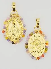 Wonderdadige Medaille met Kralen - 22mm