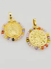 Wonderdadige Medaille met Kralen - 22mm