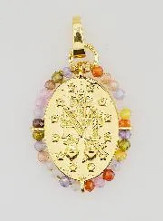 Wonderdadige Medaille met Kralen - 22mm