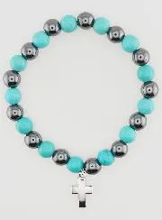 Edelstenen Armband - Hematiet en Turkoois