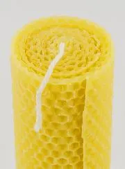 Natuurlijke Bijenwas Kaars met Honingraat Structuur - 15 cm