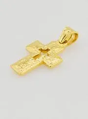 Opengewerkte Kruis Hanger van Roestvrij Staal - 25mm