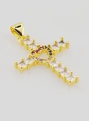 Kruis Hart Hanger met Zirkonia - 25mm
