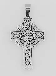 Keltische Kruis Hanger van Roestvrij Staal  - 45mm