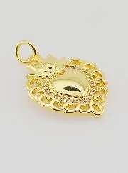 Ex-Voto Hanger van Goudkleurig Messing  - 22mm