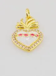 Ex-Voto Hanger van Goudkleurig Messing en Emaille - 20mm