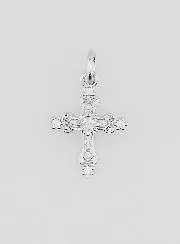 Barok Kruis Hanger Zilverkleurig - 15mm